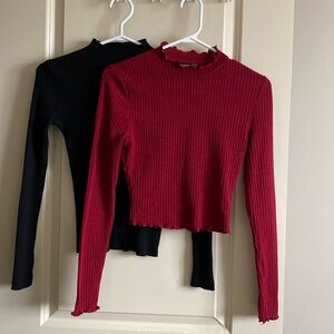 FREE ❗Ribbed Mock Neck Sweater bundle (x2 tops)